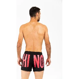 Fuchsia Polyester Swim Shorts
