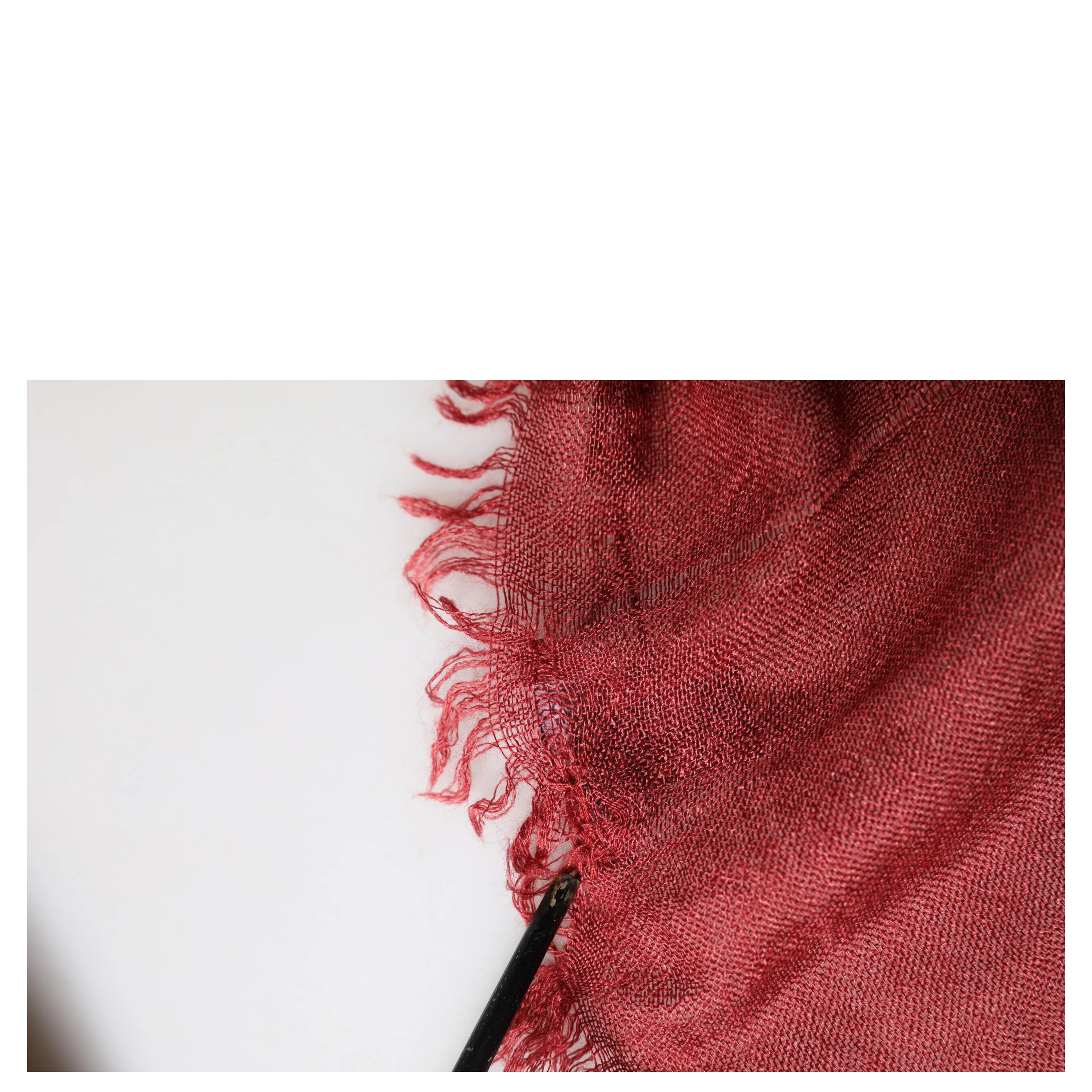 Red Cashmere Silk Fringe Wrap Foulard 200cm X 70cm Scarf