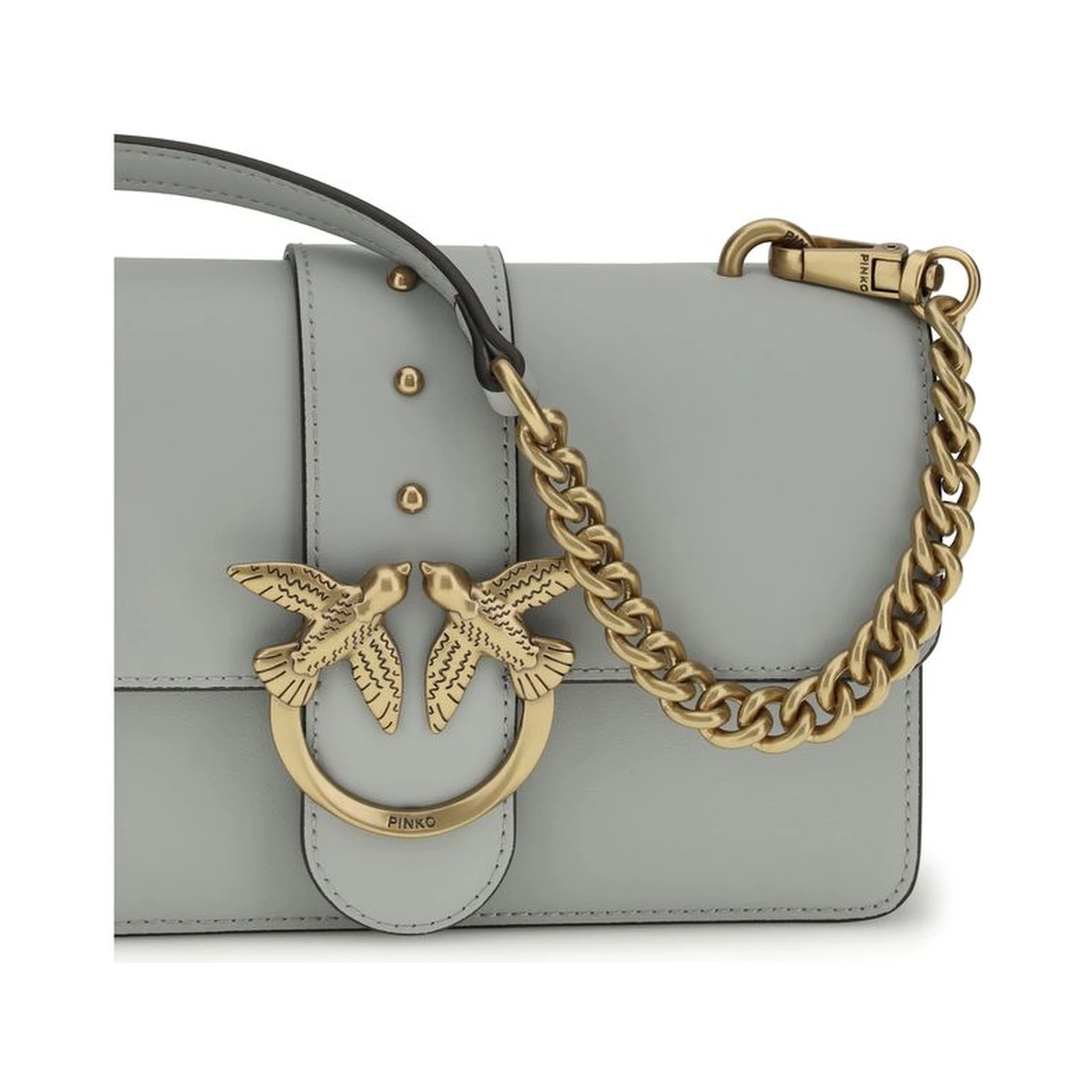 Gray Calf Leather Bos Taurus Shoulder Bag