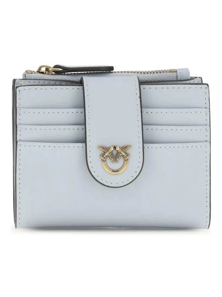 محفظة بوس توروس من جلد العجل الأزرق