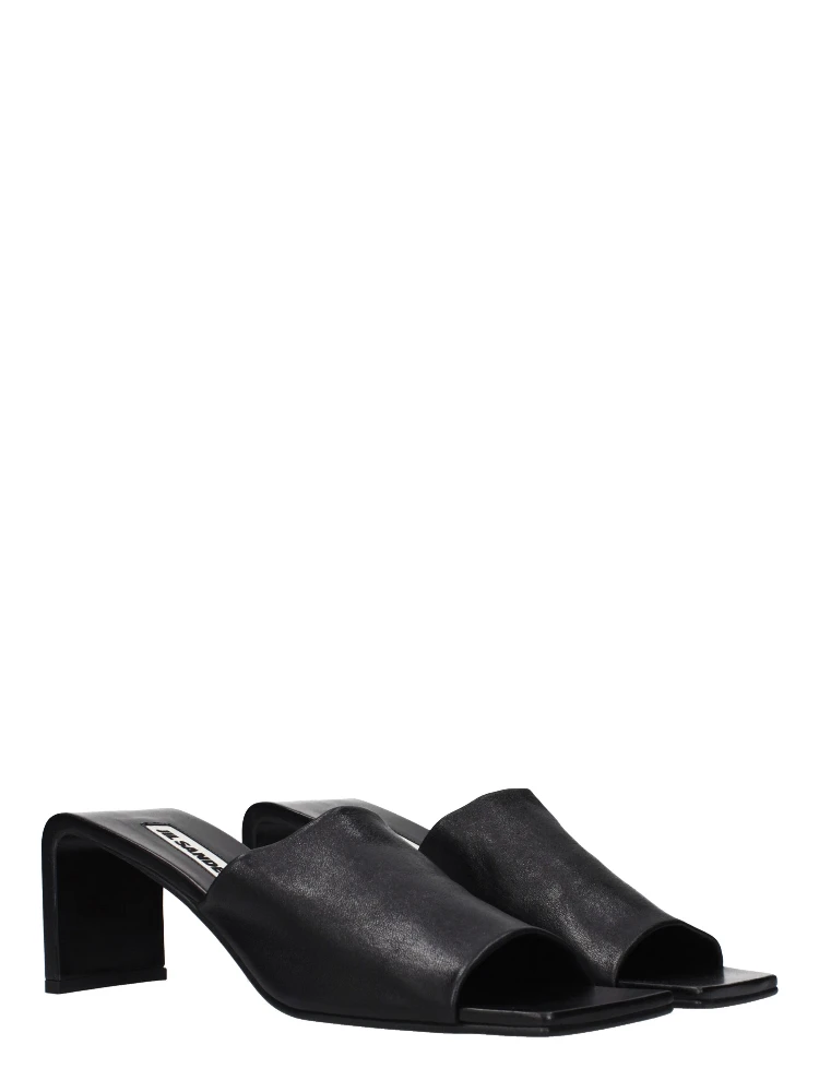 Black Leather Stiletto Heel Sandals alternative