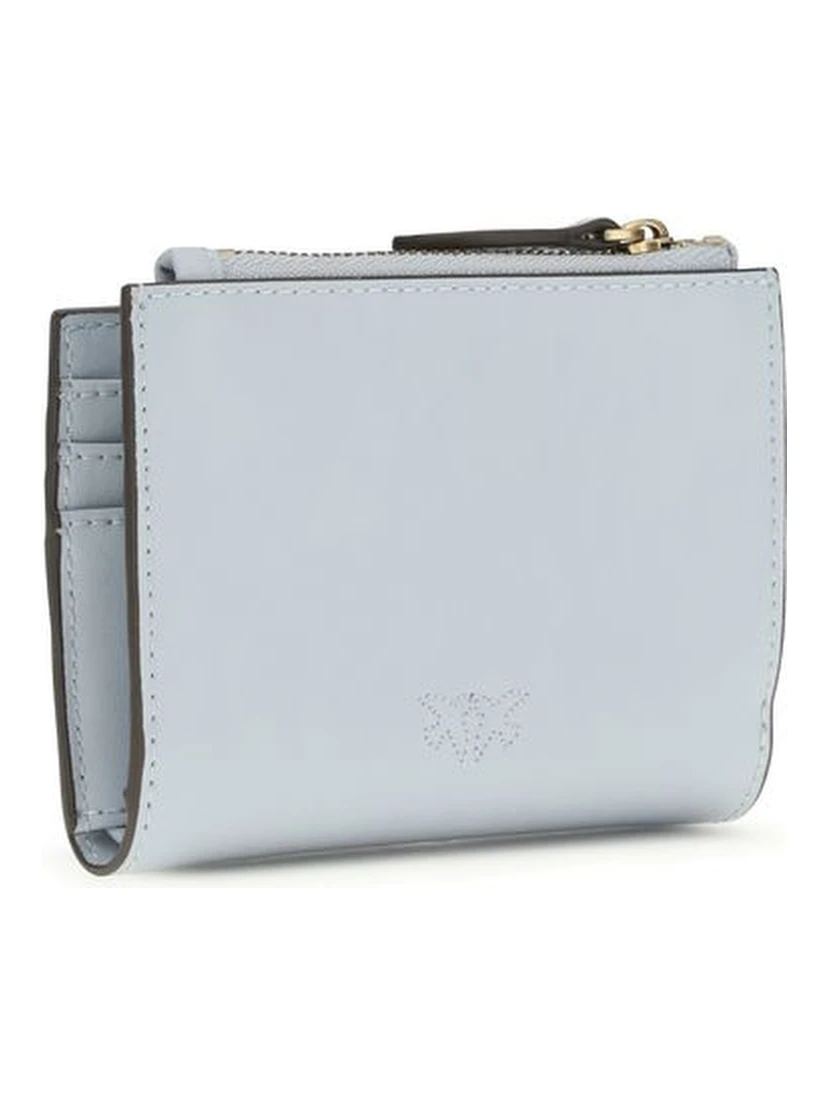 محفظة بوس توروس من جلد العجل الأزرق