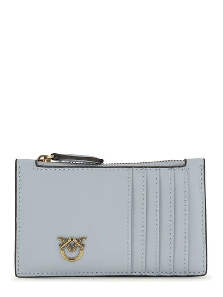 محفظة بوس توروس من جلد العجل الأزرق