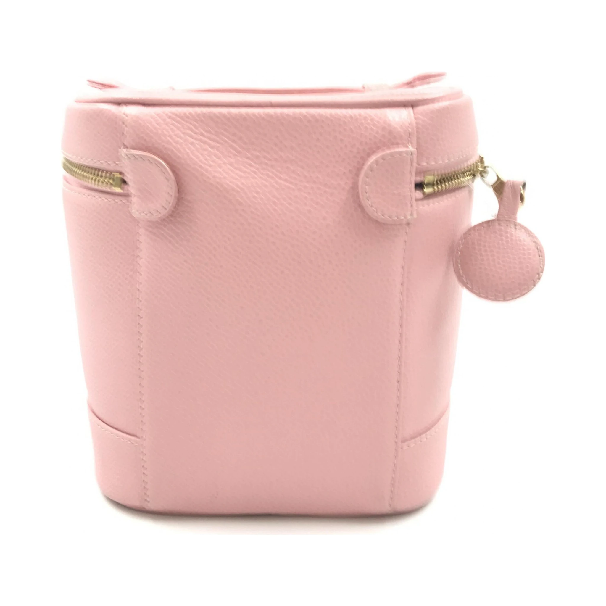 Pink Caviar Vanity Case With Zipper