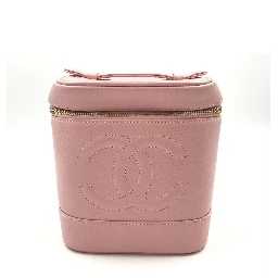 Pink Caviar Vanity Case With Zipper