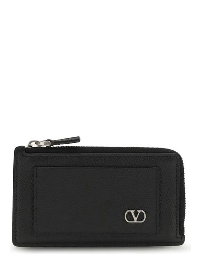 محفظة بوس توروس من جلد العجل الأسود