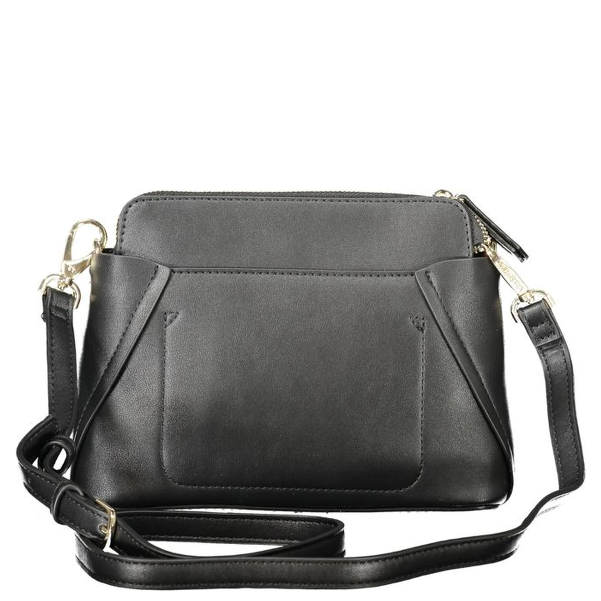 Black Polyurethane Shoulder Bag