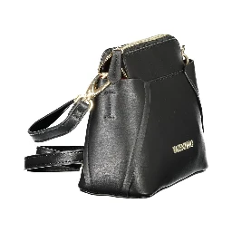 Black Polyurethane Shoulder Bag