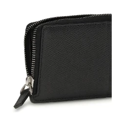 محفظة بوس توروس من جلد العجل الأسود