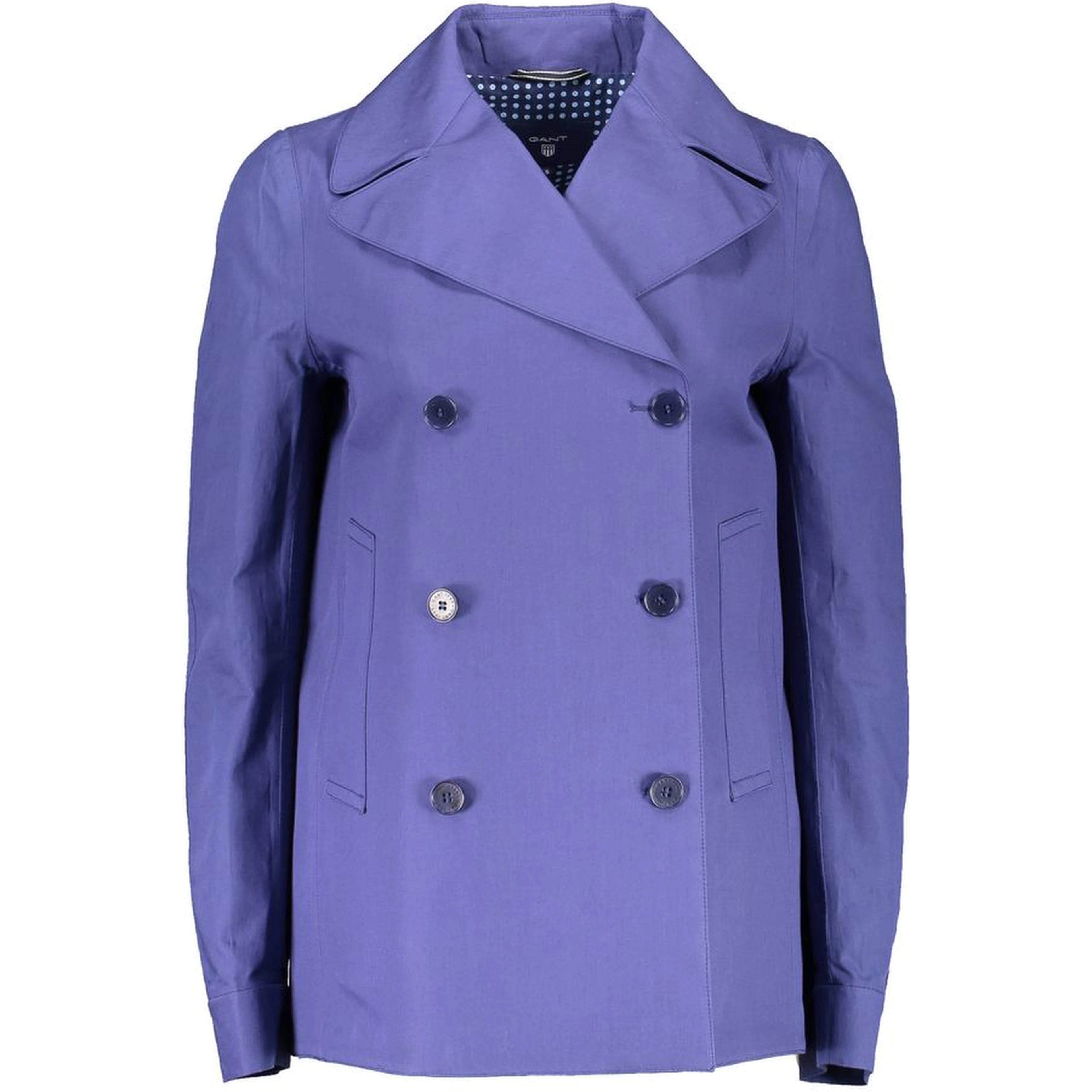 Blue Cotton Women Coat Jacket