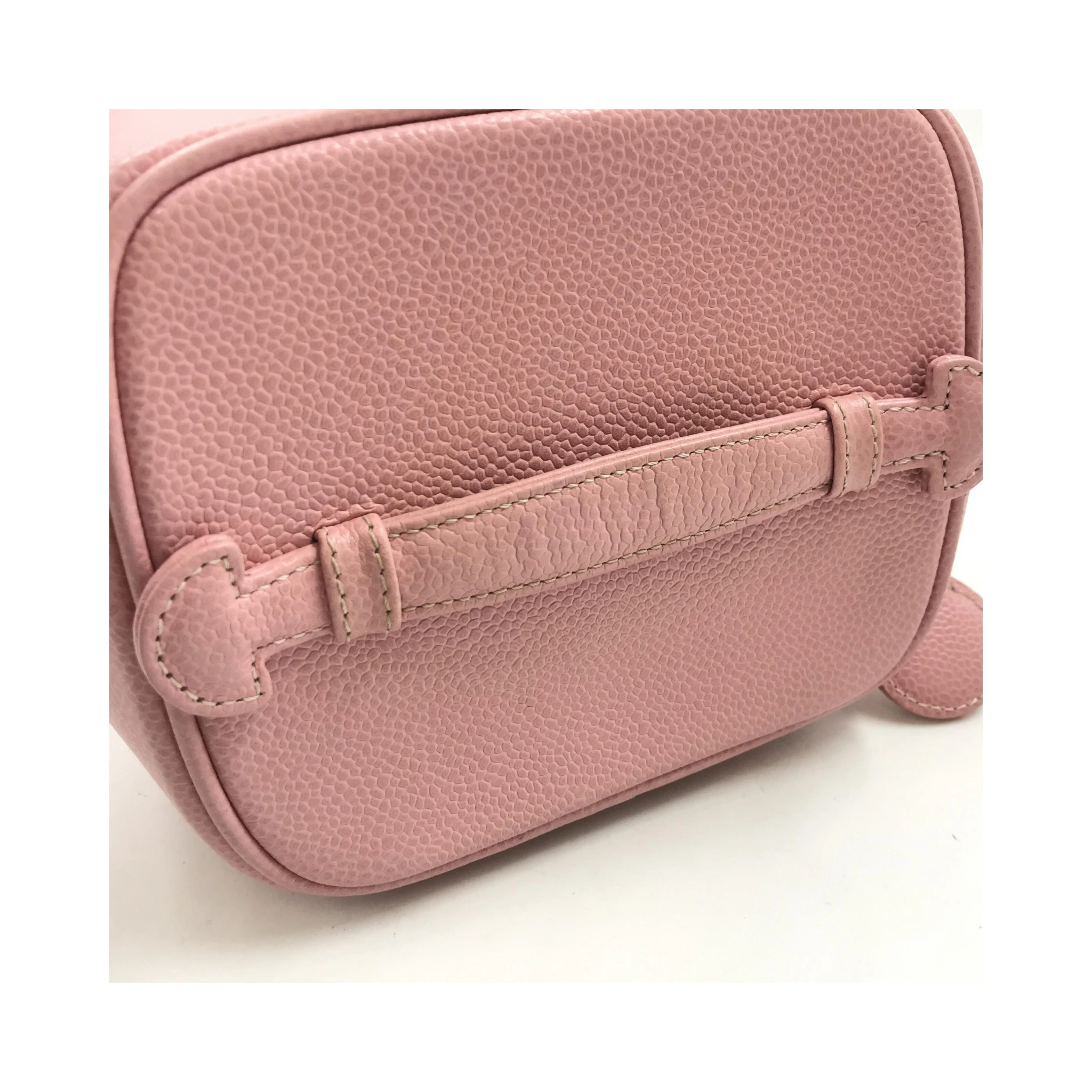 Pink Caviar Vanity Case With Zipper