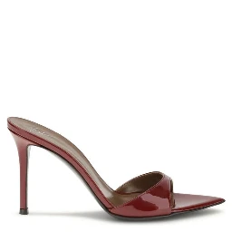 Bordeaux Leather Stiletto Heel Sandals