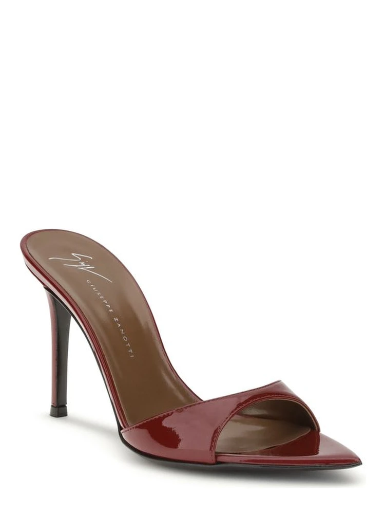 Bordeaux Leather Stiletto Heel Sandals alternative