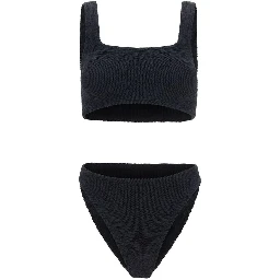 Black Polyamide One-Piece Swimsuit