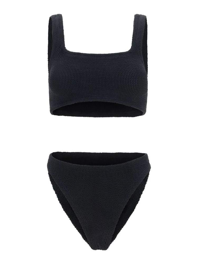 Black Polyamide One-Piece Swimsuit