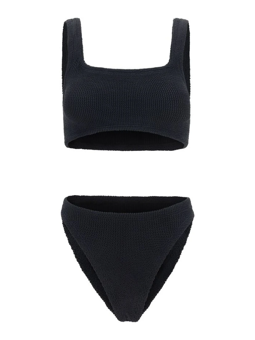 Black Polyamide One-Piece Swimsuit