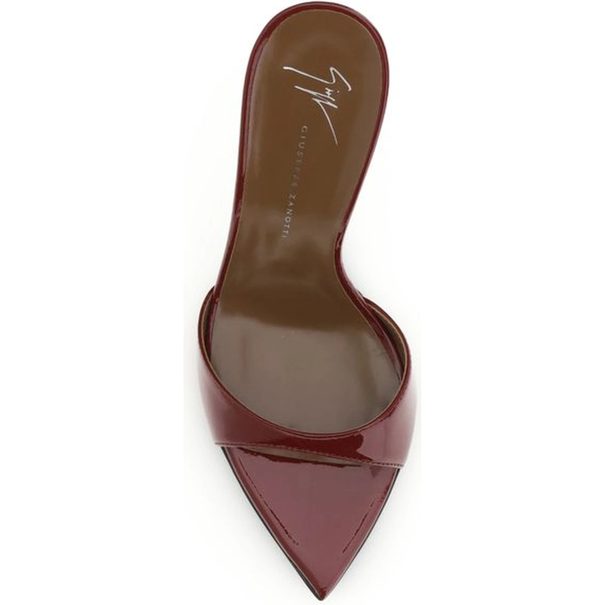 Bordeaux Leather Stiletto Heel Sandals