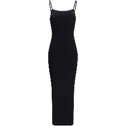Black Polyamide Casual Dress