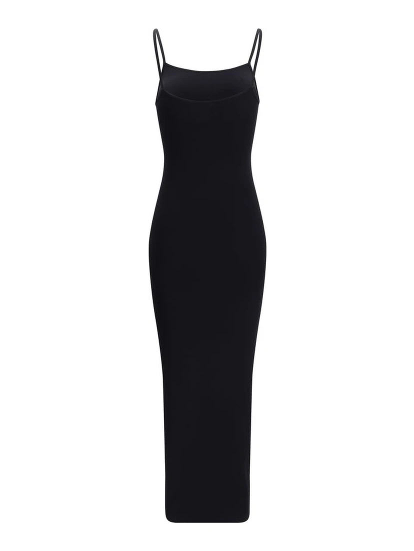 Black Polyamide Casual Dress