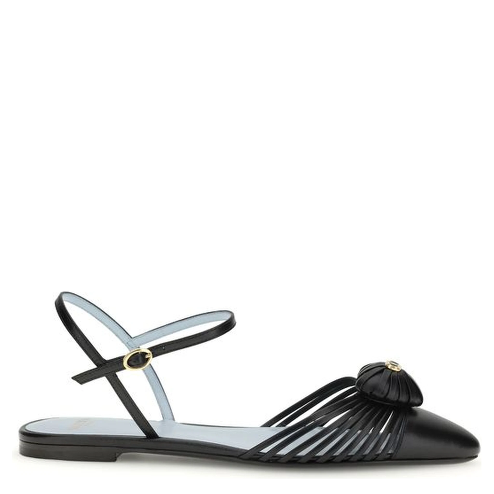 Black Calf Leather Bos Taurus Ballet Flats