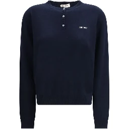 Blue Cashmere Sweatshirt