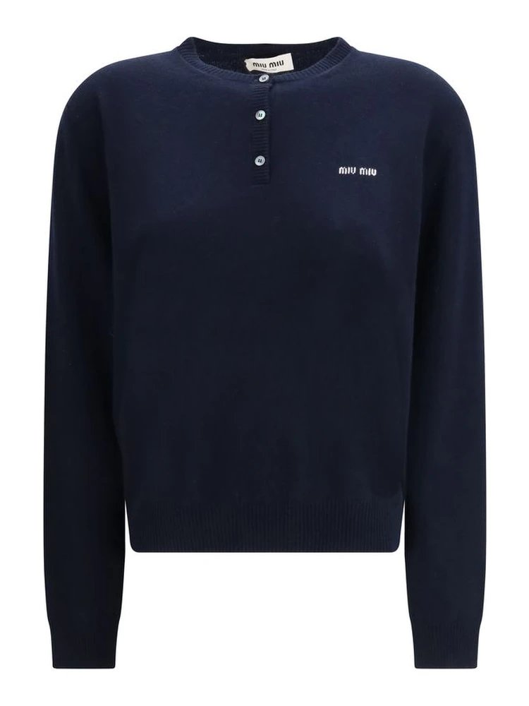 Blue Cashmere Sweatshirt