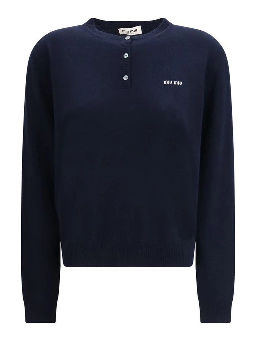Blue Cashmere Sweatshirt