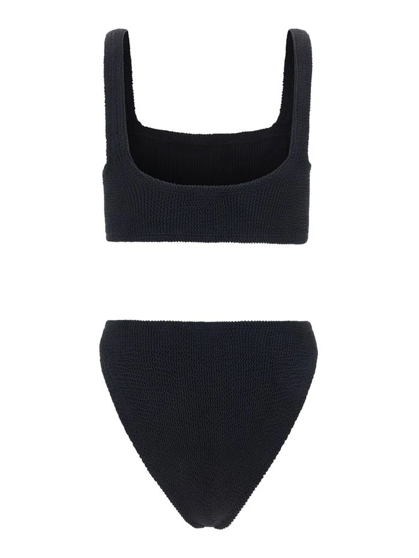 Black Polyamide One-Piece Swimsuit