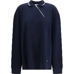 Blue Cotton Polo Shirt