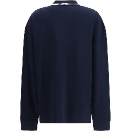 Blue Cotton Polo Shirt