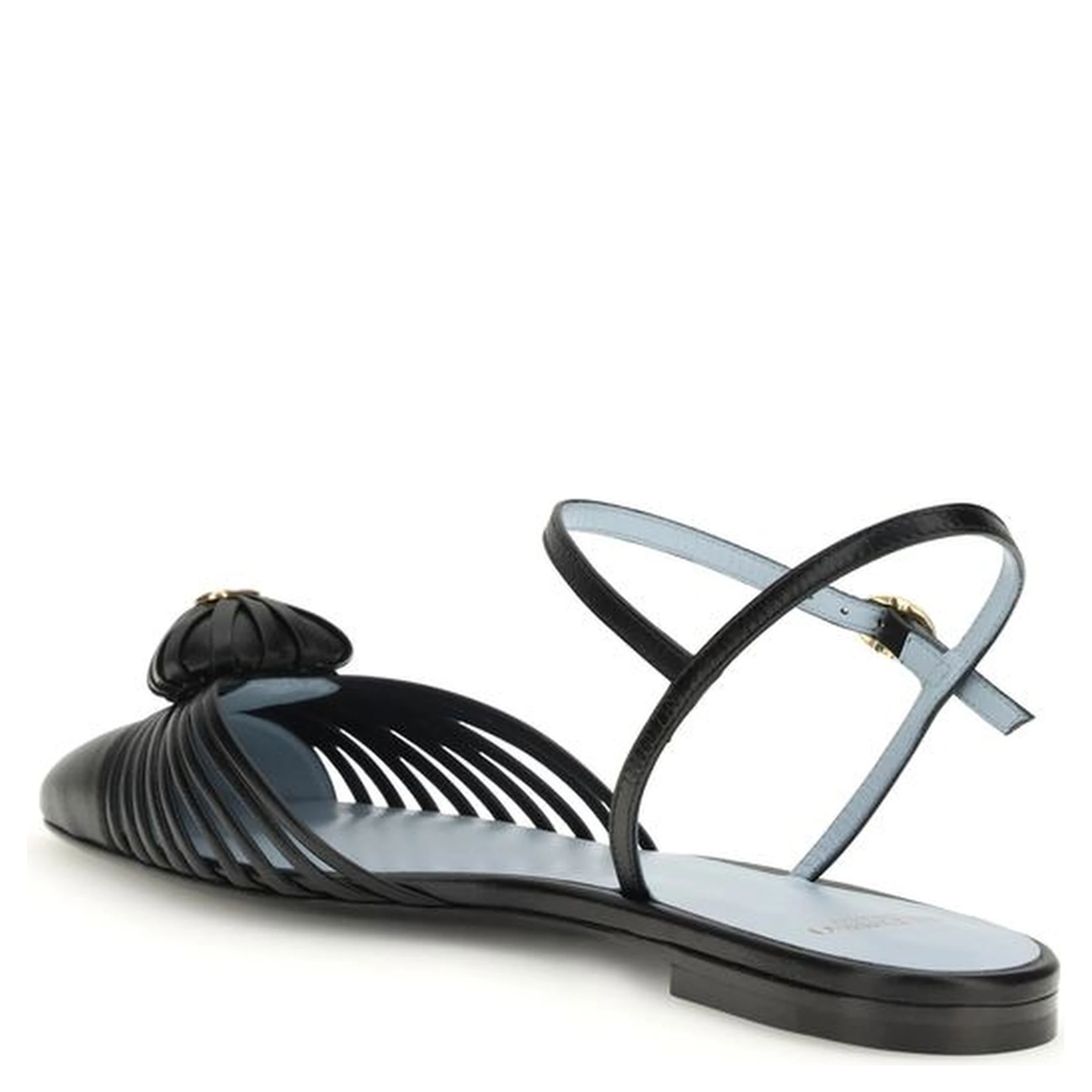 Black Calf Leather Bos Taurus Ballet Flats