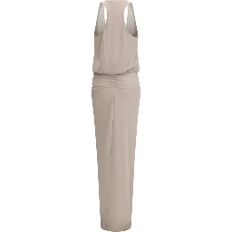 Gray Polyester Long Dress