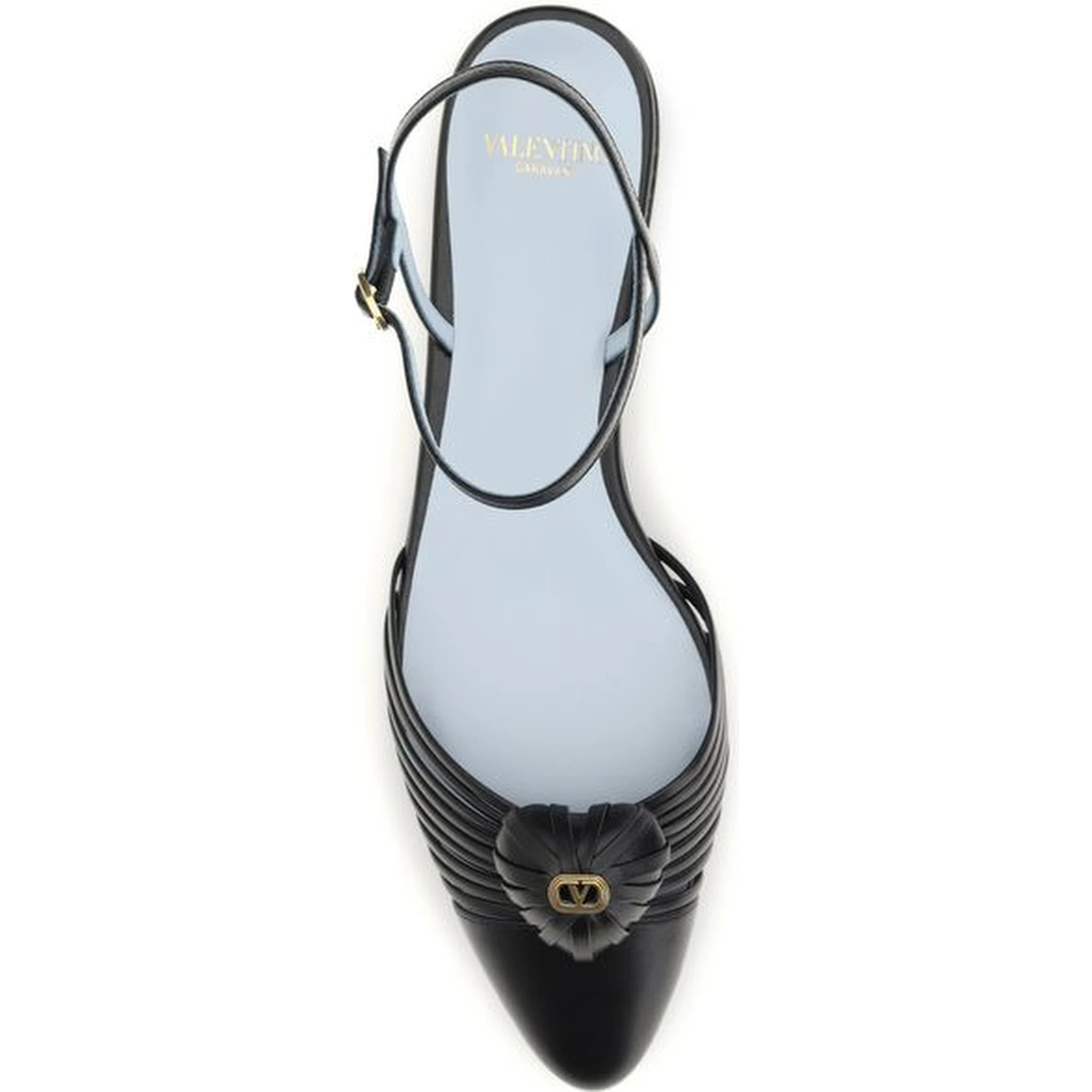 Black Calf Leather Bos Taurus Ballet Flats