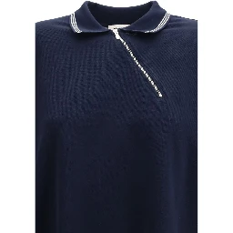 Blue Cotton Polo Shirt