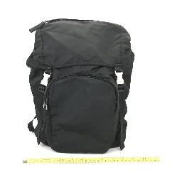 Black Nylon Backpack With Adjustable Straps