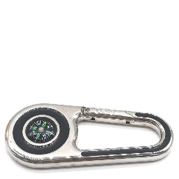 Silver Metal Compass Charm Keychain