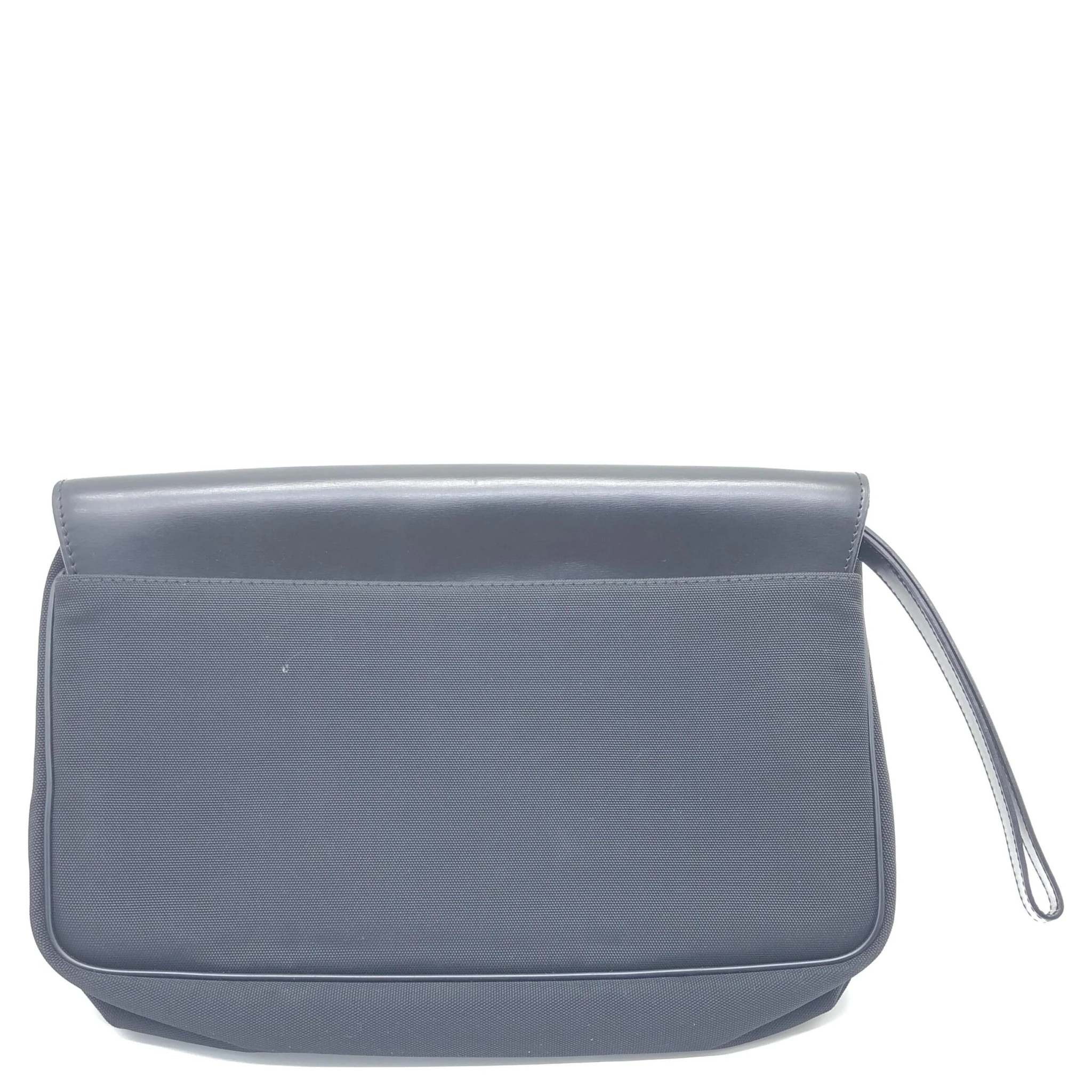 Black Leather Clutch Bag