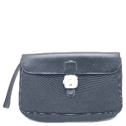 Black Leather Clutch Bag