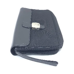 Black Leather Clutch Bag