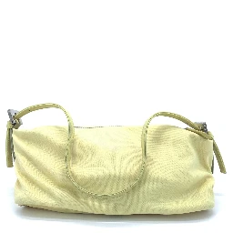 Yellow Cloth Baguette Handbag