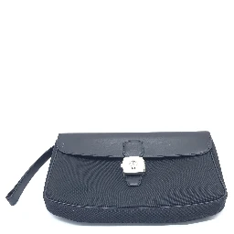 Black Leather Clutch Bag