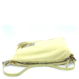 Yellow Cloth Baguette Handbag