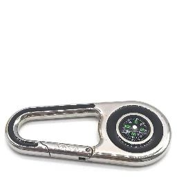 Silver Metal Compass Charm Keychain