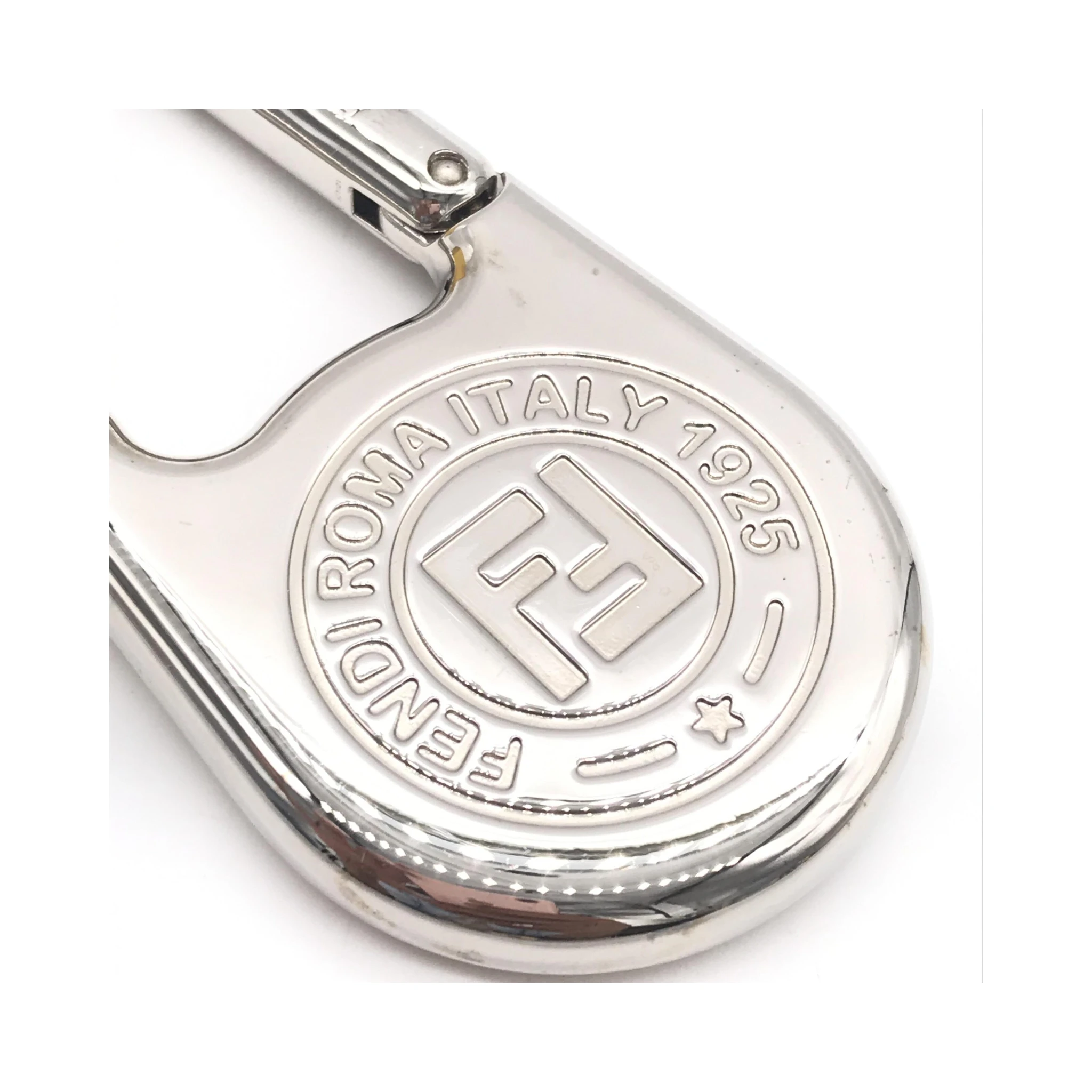 Silver Metal Compass Charm Keychain