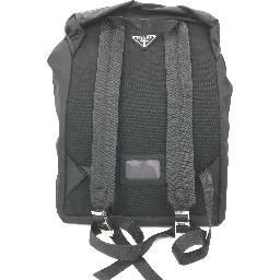 Black Nylon Backpack With Adjustable Straps