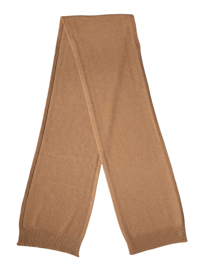Brown Cashmere Knitted Foulard 207cm x 29cm Men Scarf