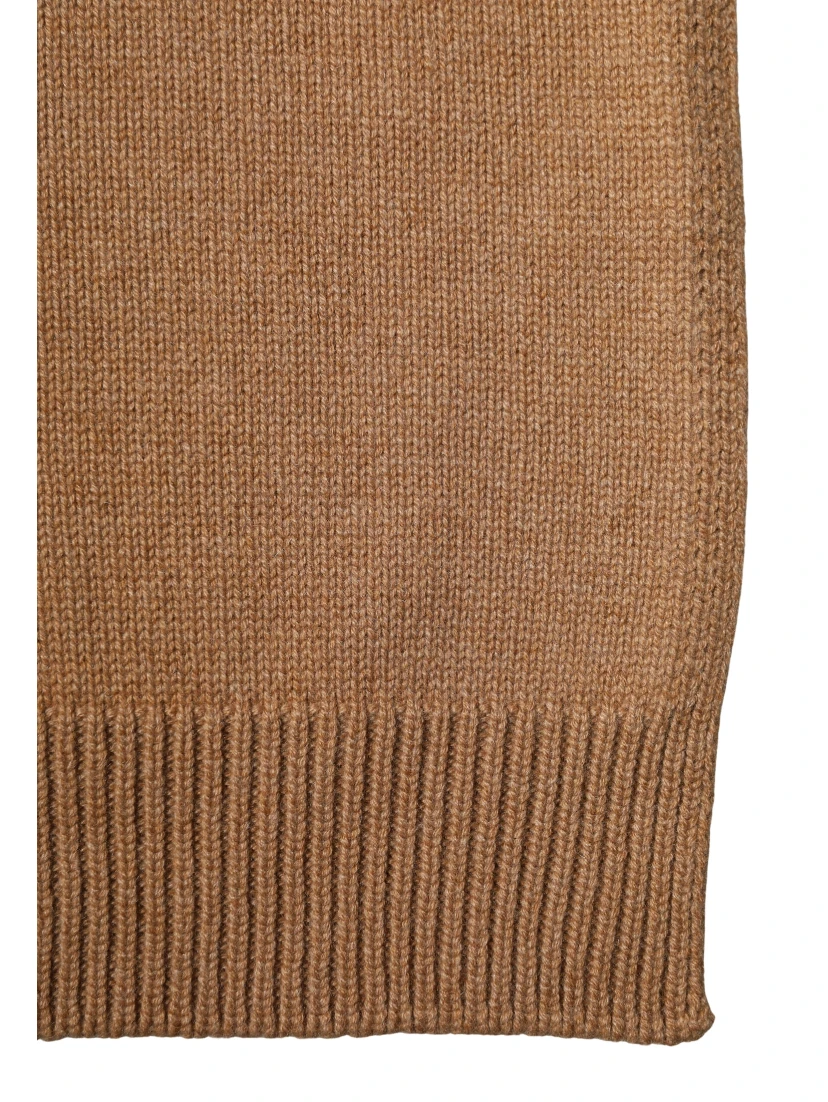 Brown Cashmere Knitted Foulard 207cm x 29cm Men Scarf