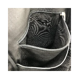 Black Leather City Backpack With Zipper