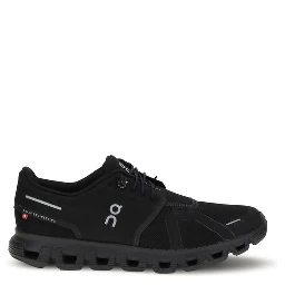Black Polyurethane Athletic Sneakers