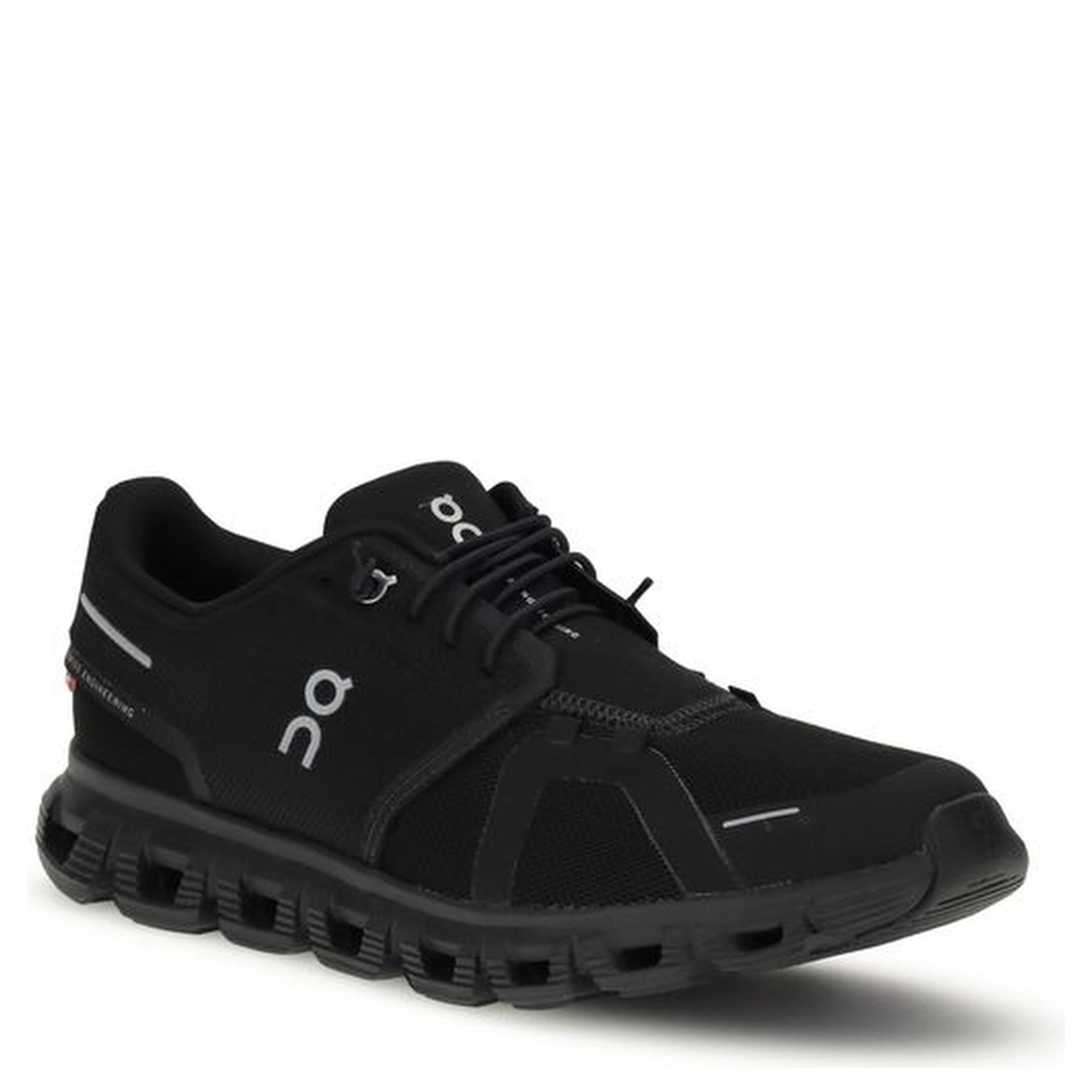 Black Polyurethane Athletic Sneakers